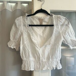 H&M eyelet top
